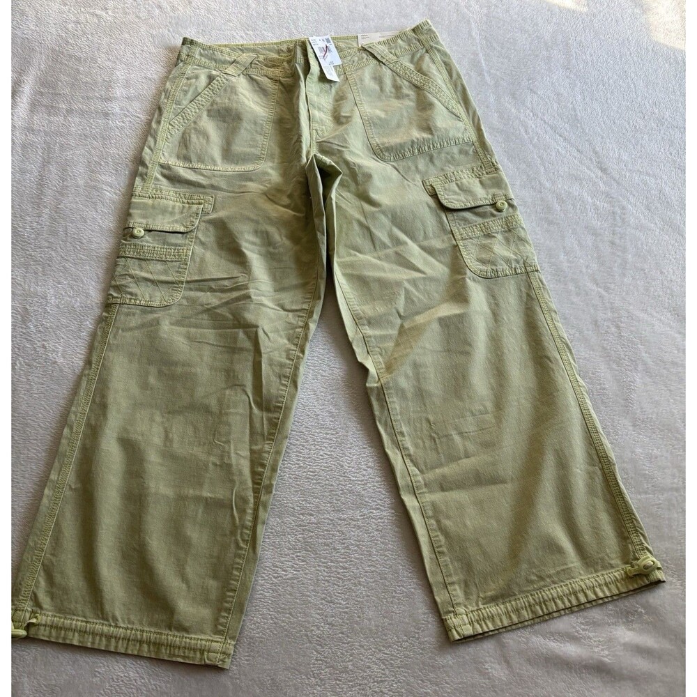 American Eagle Outfitters Women’s Cargo Pants Sz 16 Regular High Waist Green